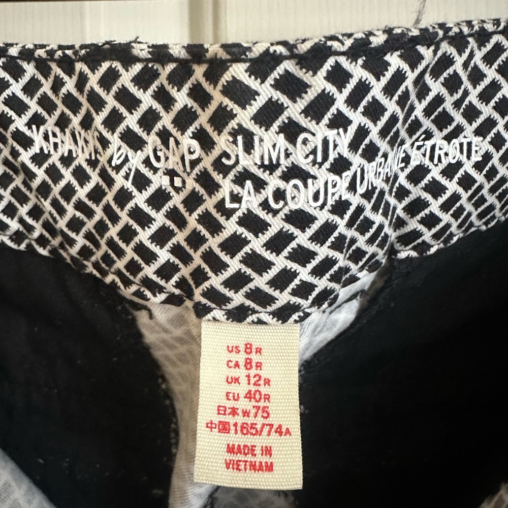 GAP Black/White Pants- Size 8 - Picture 5 of 7